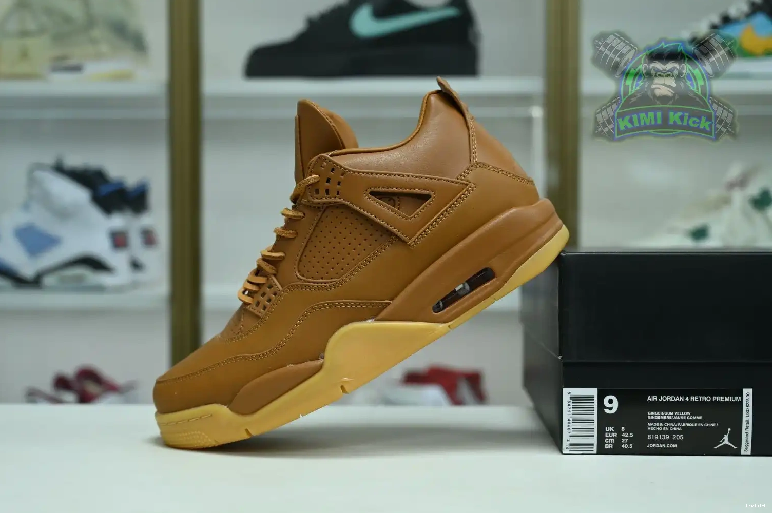 Jordan Air 4 wheat Jordan Kimikick ginger retro 0425